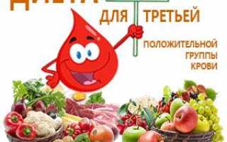 Особенности диеты для 3-ей положительной группы крови