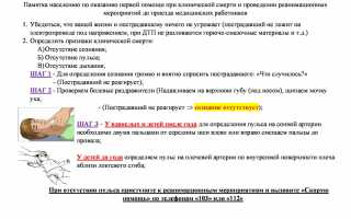 Первая помощь при клинической смерти