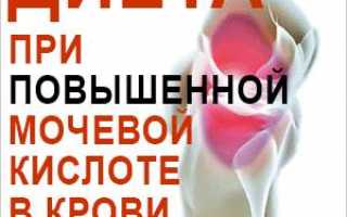 Диета при повышенной мочевой кислоте в крови
