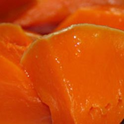 Фотография кусочков тушеной тыквы